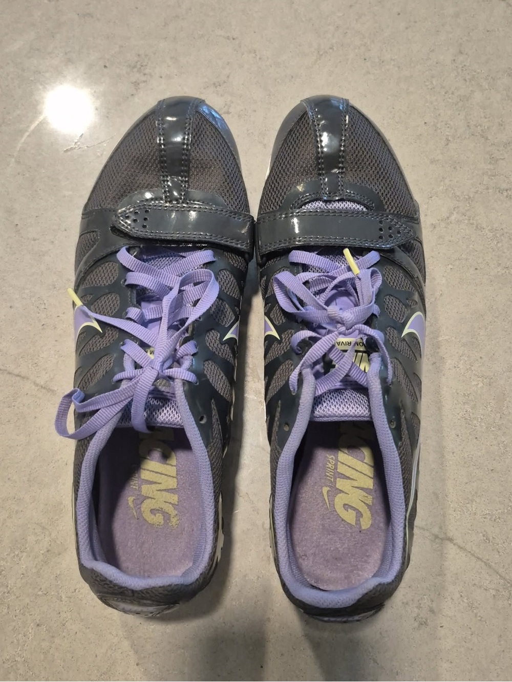 Women's Gray Nike Track Cleats